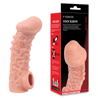 Насадка на пенис Cock Sleeve телесная рельефная KOKOS - фото - 4