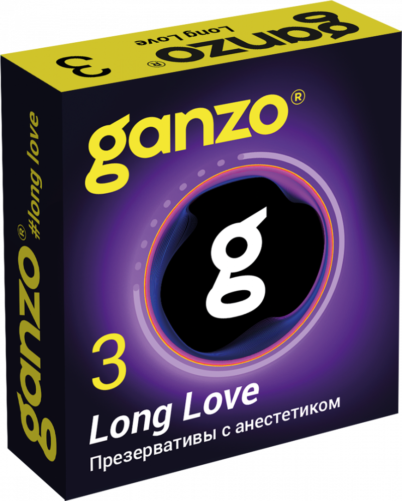 ПРЕЗЕРВАТИВЫ GANZO LONG LOVE №3 BLACK EDITION (пролонгирующие) - фото - 1