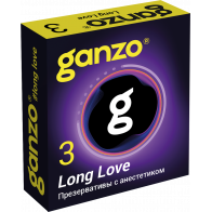 ПРЕЗЕРВАТИВЫ GANZO LONG LOVE №3 BLACK EDITION (пролонгирующие) - фото - 1