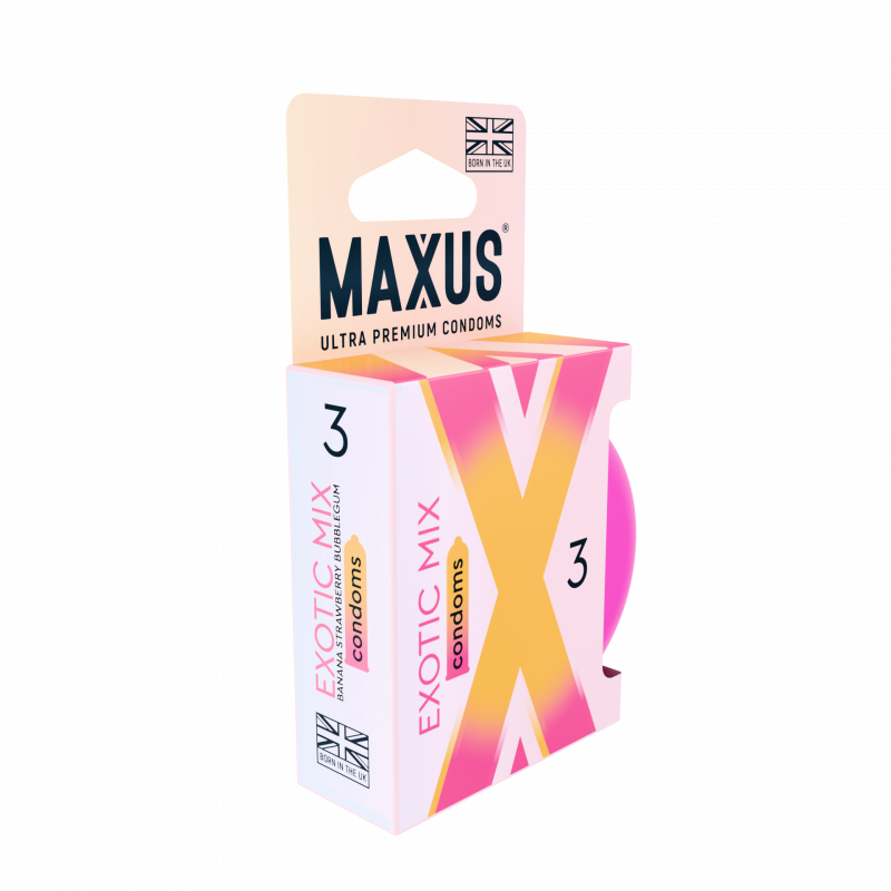 ПРЕЗЕРВАТИВЫ MAXUS EXOTIC MIX №3 X-EDITION (гладкие цветные, ароматизир.) в кейсе - фото - 1