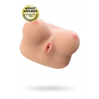 Мастурбатор реалистичный KOKOS Juliana Breast с вибрацией и ротацией, TPR, телесный, 20 см - фото - 5