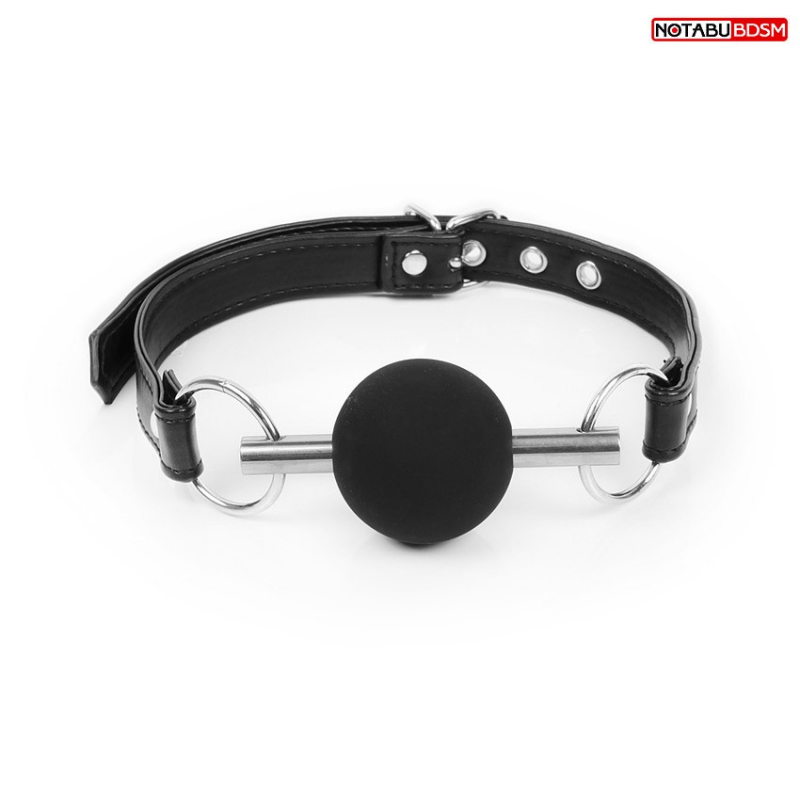 Кляп-Шар с кожаным ремешком - фото - 2