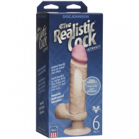 Вибромассажер реалистик 6 с мошонкой на присоске The Realistic® Cock UR3® Vibrating 6” - White - фото - 2