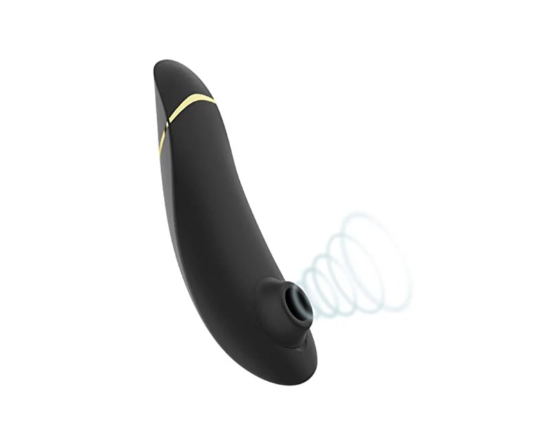 Womanizer Premium 2 черный бесконтактный вакуумно-волновой вибратор для клитора - фото - 1
