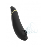 Womanizer Premium 2 черный бесконтактный вакуумно-волновой вибратор для клитора - фото - 1