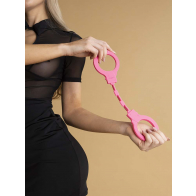 НАРУЧНИКИ СИЛИКОНОВЫЕ РОЗОВЫЕ (BE MINE) (ONE SIZE) - фото - 3