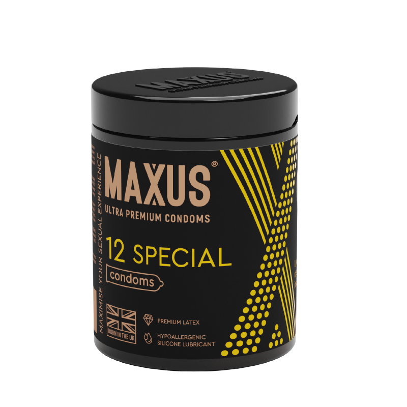 ПРЕЗЕРВАТИВЫ MAXUS SPECIAL № 12 X-EDITION (точечно-ребристые) в кейсе - фото - 1