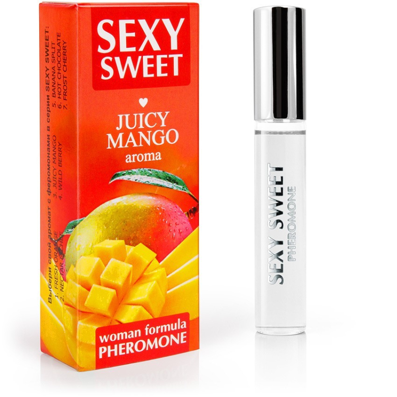 Парфюмированное средство для тела SEXY SWEET JUICY MANGO с феромонами 10 мл - фото - 1