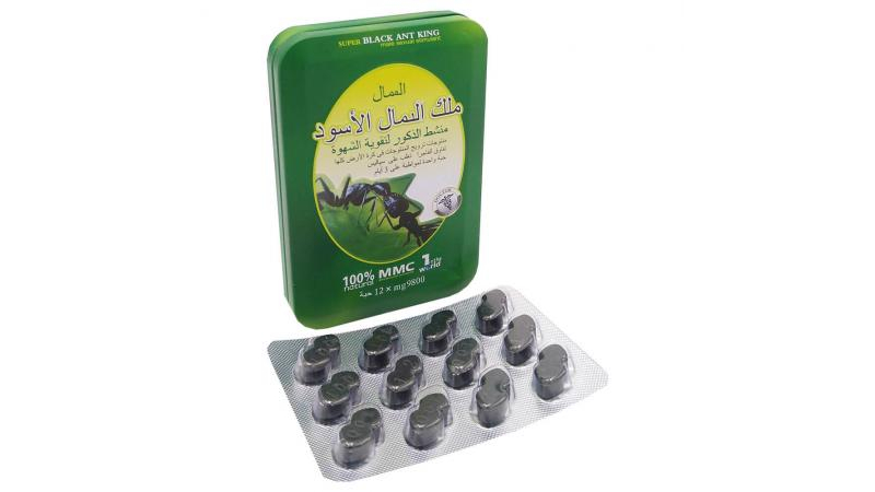 Чёрный муравей мощный возбудитель, 12 таблеток (оригинал) - фото - 1