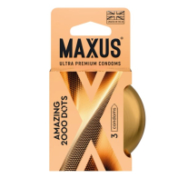 Презервативы MAXUS 2000 Amazing Dots №3 в железном кейсе, точечные, 3 шт - фото - 1