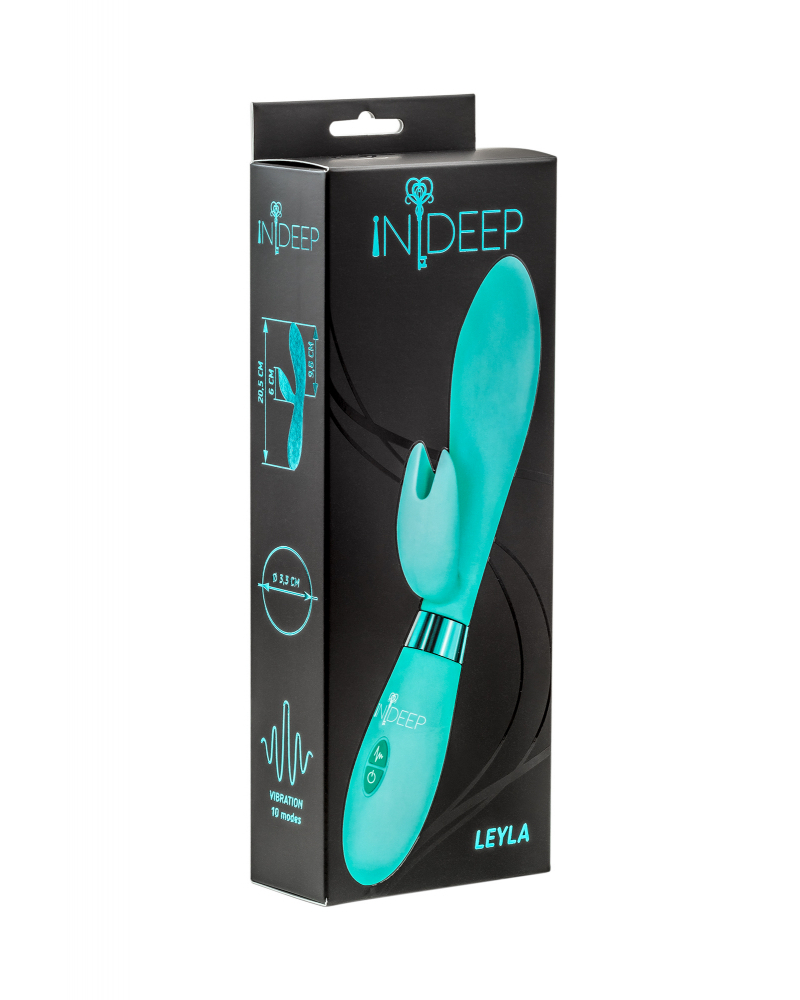 Вибратор Indeep Leyla Turquoise 7701-04indeep - фото - 3