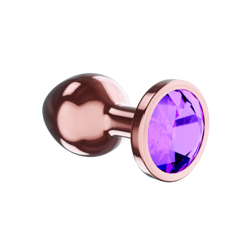 Анальная Пробка Diamond Amethyst Shine S Розовое Золото - фото - 2