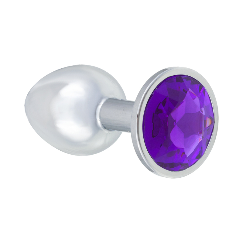 Анальная пробка Diamond Purple Sparkle Small - фото - 2