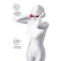 Кляп Anonymo #0303 с отверстиями для воздуха, ABS пластик, красный, 64 см - фото - 3