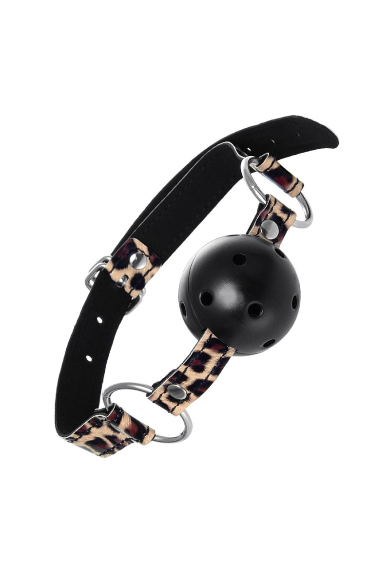 Кляп Anonymo #0302 с отверстиями для воздуха, ABS пластик, черный, 64 см - фото - 3