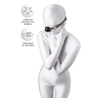 Кляп Anonymo #0302 с отверстиями для воздуха, ABS пластик, черный, 64 см - фото - 3