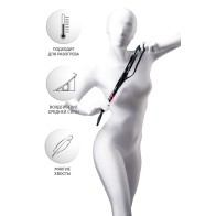 Флоггер Anonymo #0004, PU кожа, черный, 45 см - фото - 3