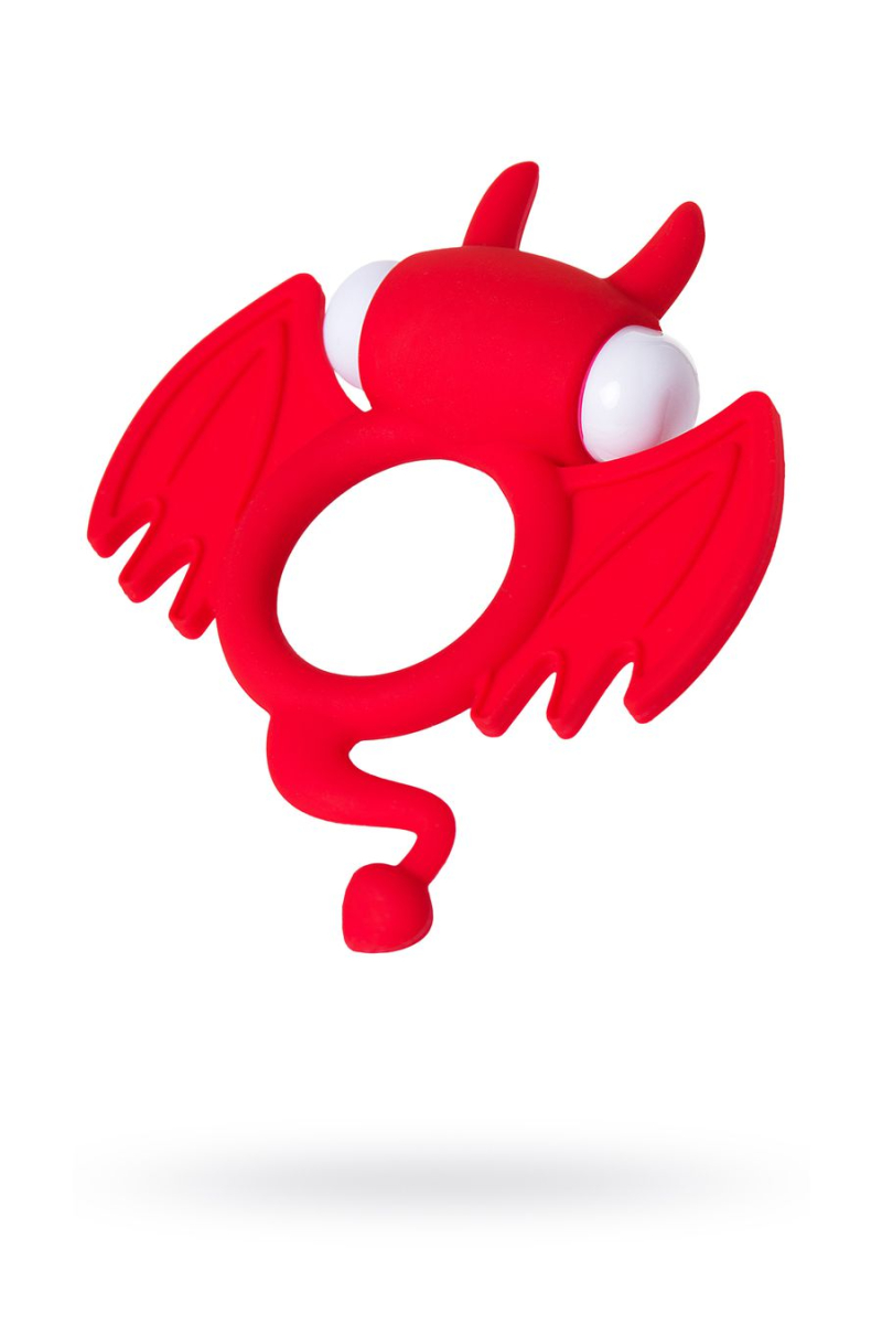 Эрекционное кольцо на пенис JOS SWEET DEVIL, силикон, красный, 8,5 см - фото - 3