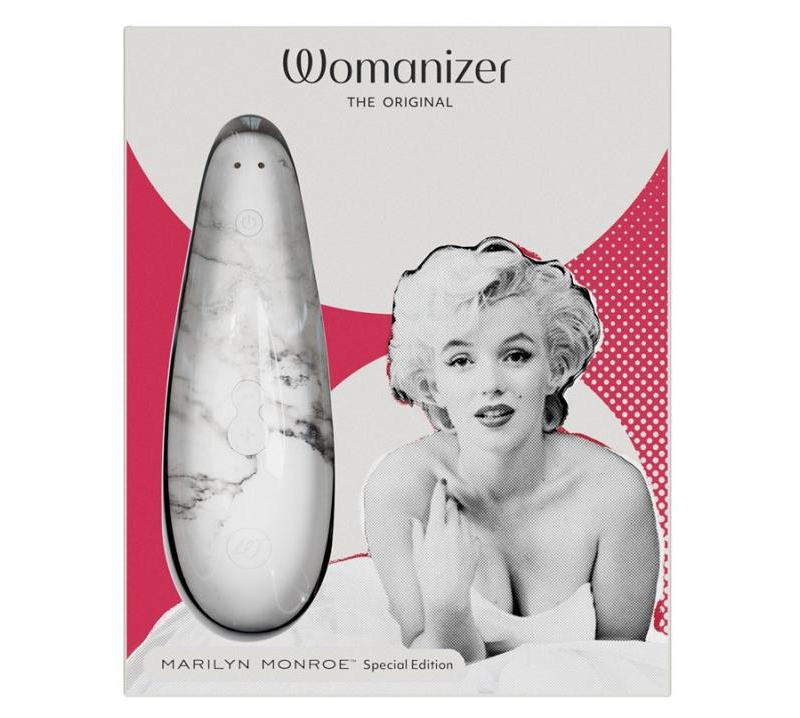 Бесконтактный клиторальный стимулятор Womanizer Marilyn Monroe мраморно-белый - фото - 3