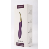 SVAKOM Beatrice двусторонний вибратор со сменными клиторальными насадками - фото - 5