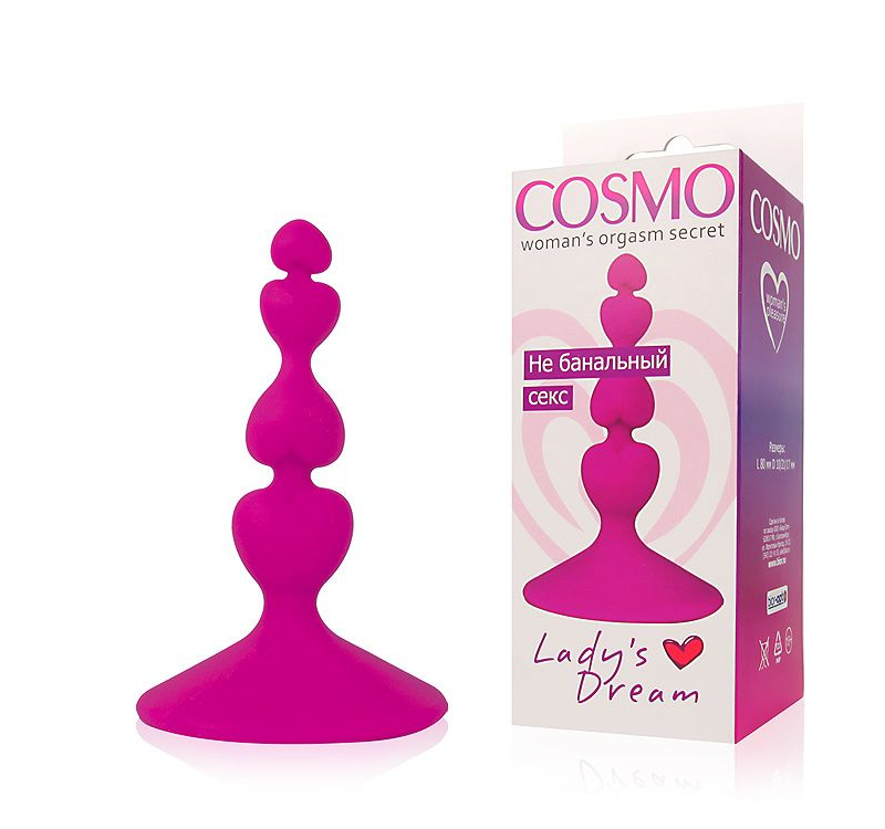 Силиконовая яркая анальная пробка 8 см, Ø 2.1 см - фото - 1