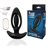 Анальный вибратор с пультом управления 13 см, Ø 4.6 см - фото - 2