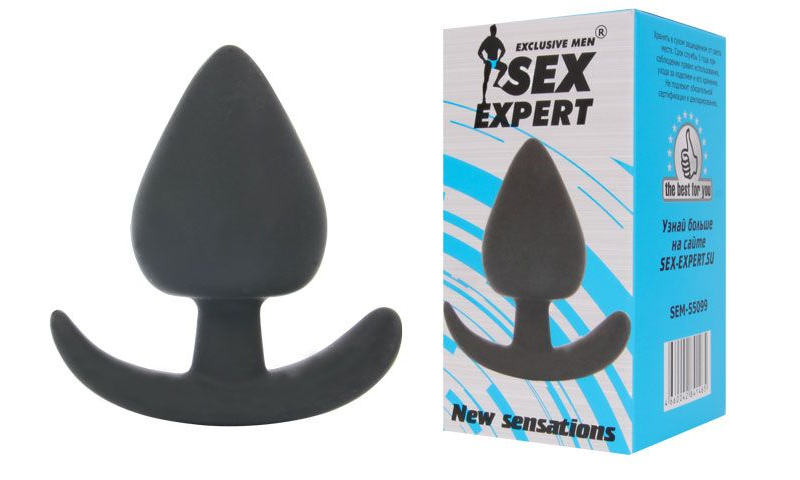Силиконовая крупная анальная пробка 8 см, Ø 4 см - фото - 1