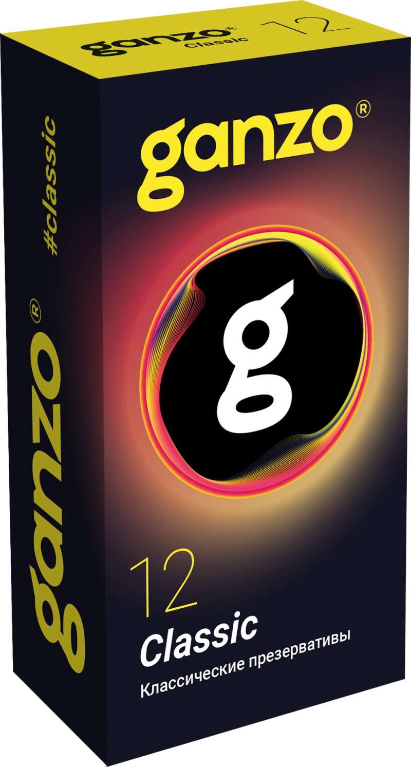 ПРЕЗЕРВАТИВЫ GANZO CLASSIC №12 BLACK EDITION (классические с обильной смазкой) - фото - 1