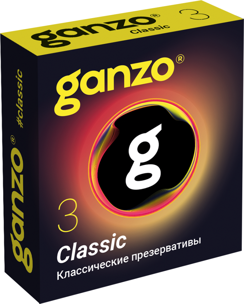 ПРЕЗЕРВАТИВЫ GANZO CLASSIC №3 BLACK EDITION (классические с обильной смазкой) - фото - 1