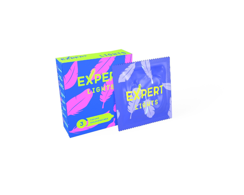 ПРЕЗЕРВАТИВЫ EXPERT LIGHTS № 3 (УЛЬТРАТОНКИЕ) NEW, 3 штуки - фото - 1