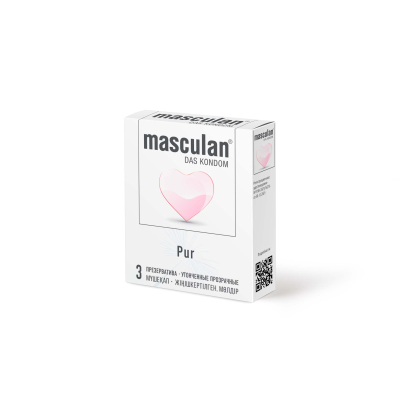 ПРЕЗЕРВАТИВЫ MASCULAN PUR № 3 (УТОНЧЕННЫЕ ПРОЗРАЧНЫЕ) 3 штуки - фото - 1