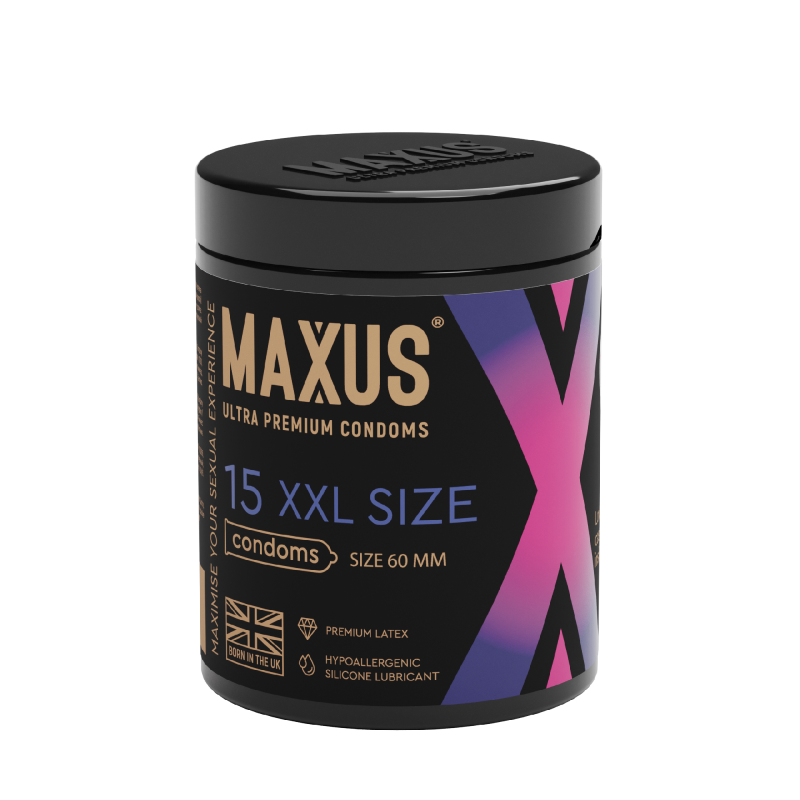 ПРЕЗЕРВАТИВЫ MAXUS XXL № 15 X-EDITION (гладкие, увеличенные) в кейсе - фото - 1