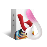 ВИБРОМАССАЖЁР L рабочей части 180 мм D 33 мм, 9 режимов вибрации, 9 режимов работы стимулятора клитора - фото - 1