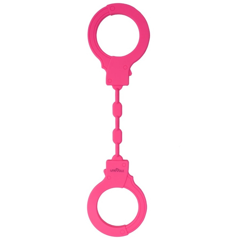 НАРУЧНИКИ СИЛИКОНОВЫЕ РОЗОВЫЕ (BE MINE) (ONE SIZE) - фото - 3