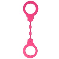 НАРУЧНИКИ СИЛИКОНОВЫЕ РОЗОВЫЕ (BE MINE) (ONE SIZE) - фото - 3