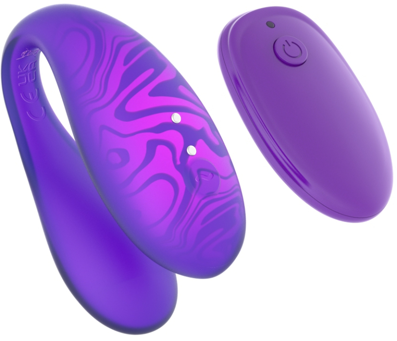 Парный вибромассажер TWIN+,Purple с пультом дистанционного управления и управлением через приложение - фото - 3