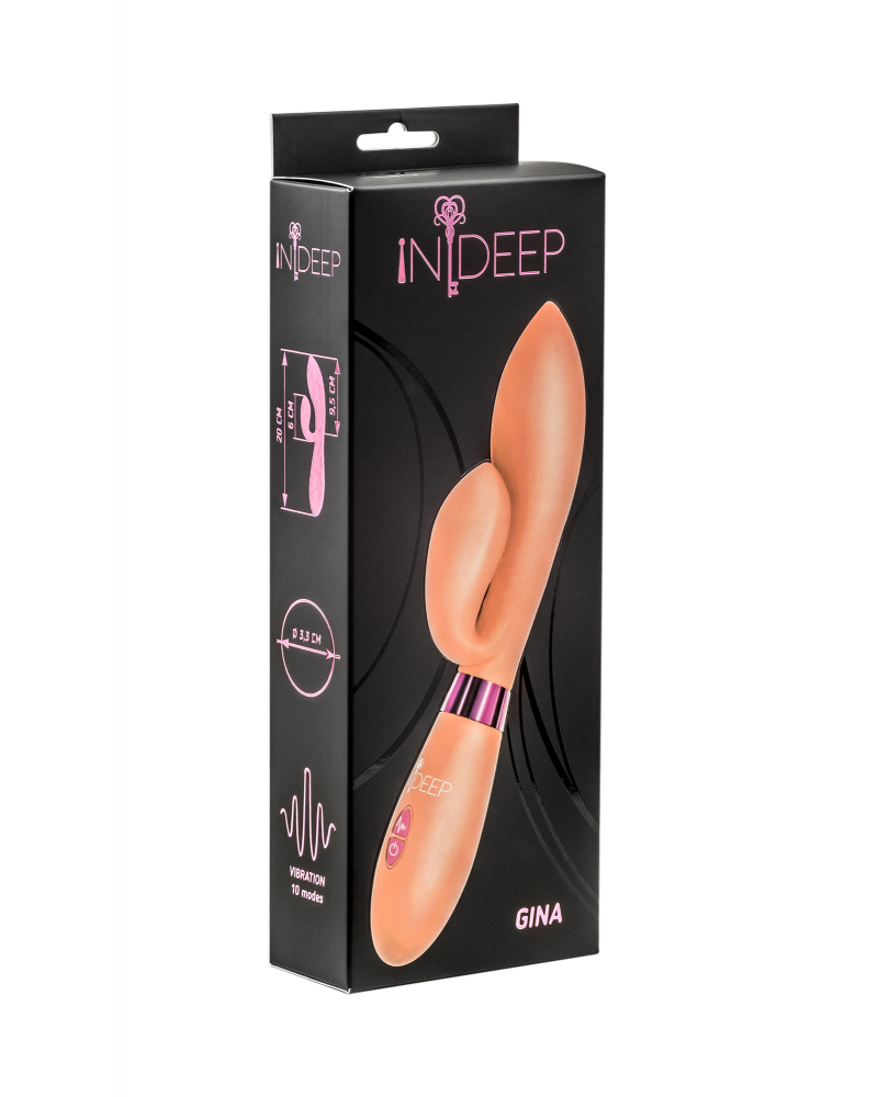 Вибратор Indeep Gina Beige - фото - 4