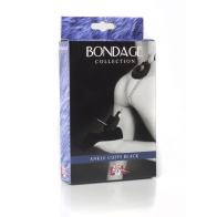 Меховые оковы на ноги BONDAGE черные - фото - 2