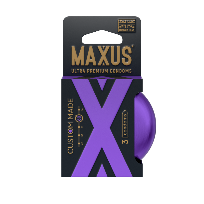ПРЕЗЕРВАТИВЫ MAXUS CUSTOM MADE 60 № 3 X-EDITION (гладкие, увеличенные) в кейсе - фото - 1