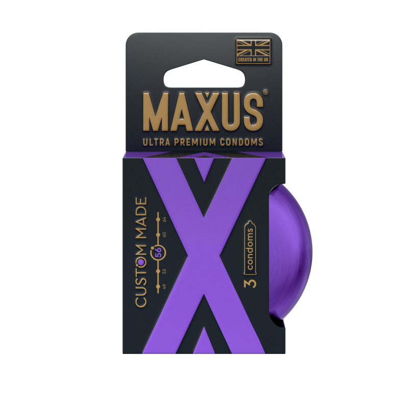 ПРЕЗЕРВАТИВЫ MAXUS CUSTOM MADE 56 № 3 X-EDITION (гладкие, увеличенные) в кейсе - фото - 1