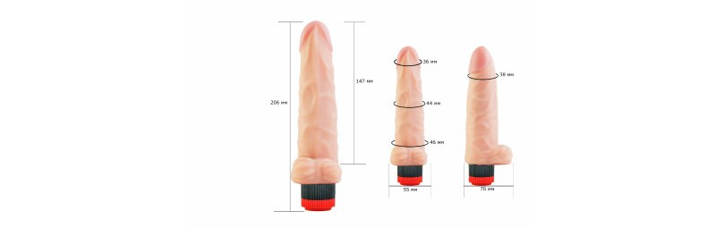 Вибратор-реалистик киберкожа (рабоч.часть 14 на 4.5 см) - фото - 1