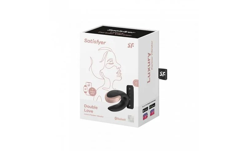 Вибратор для пар Satisfyer Double Love с пультом ДУ, черный - фото - 1