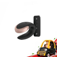 Вибратор для пар Satisfyer Double Love с пультом ДУ, черный - фото - 2