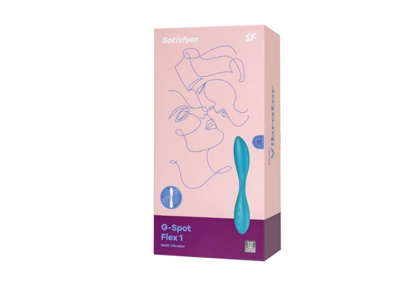 Голубой гибкий вибромассажер Satisfyer G-Spot Flex 1 - 19 см - фото - 1