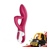 Вибратор кролик Satisfyer Embrace Me с тремя клиторальными отростками, ягодный - фото - 2