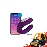 Вибратор для пар Satisfyer Double Joy, фиолетовый - фото - 2