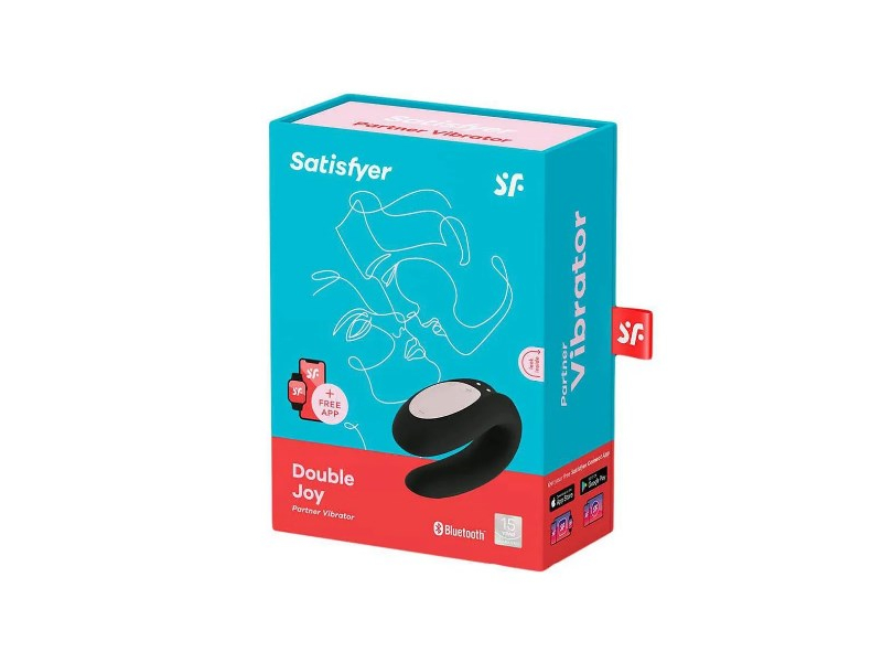 Вибратор для пар Satisfyer Double Joy, черный - фото - 1