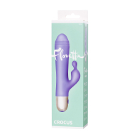 Вибратор с клиторальной стимуляцией Flovetta Crocus, силикон, фиолетовый, 17,5 см - фото - 2