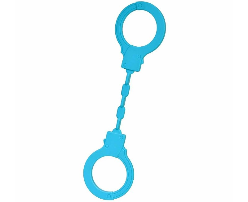 Силиконовые наручники A-Toys by TOYFA Celet, силикон, голубые, 33 см - фото - 2