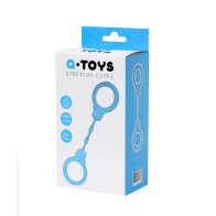 Силиконовые наручники A-Toys by TOYFA Celet, силикон, голубые, 33 см - фото - 1